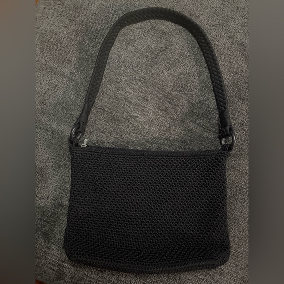 The Sak Handbags - The Sak Black Crochet Shoulder Bag – EUC Like New Classic Knit Purse